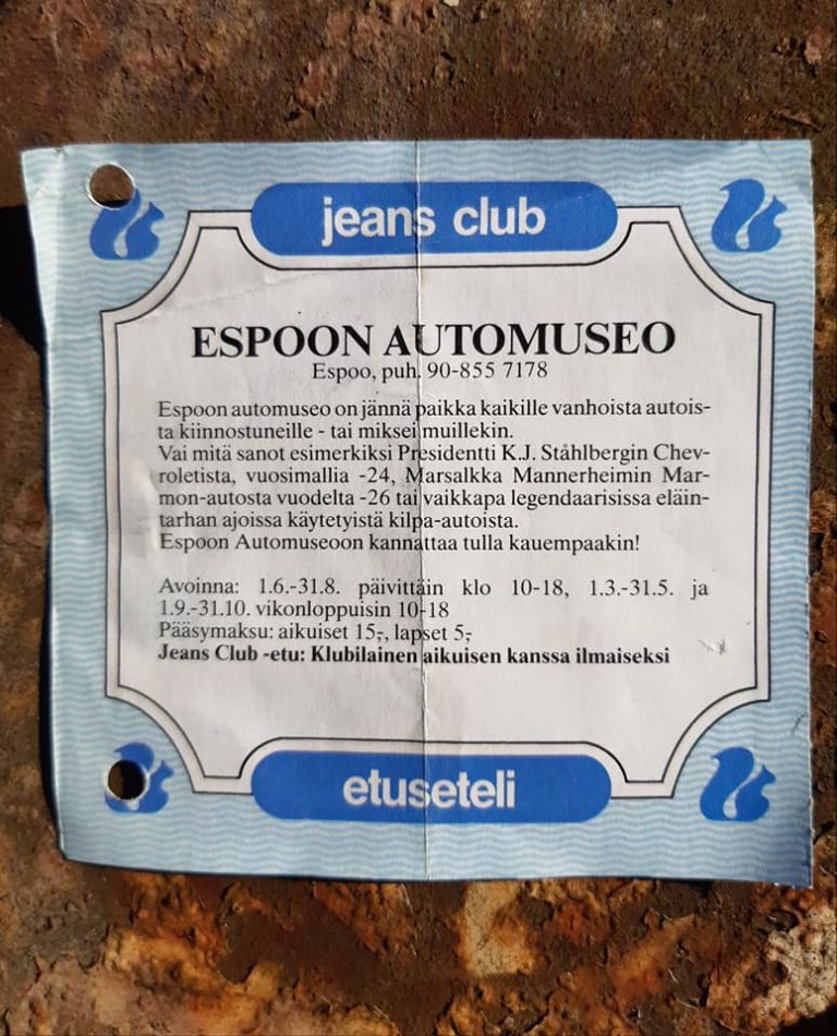 Jeans Club Espoon Automuseo